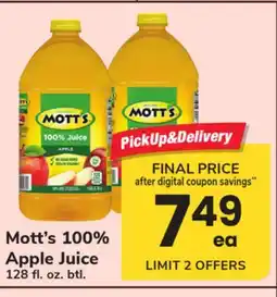 ACME Mott's 100% Apple Juice offer