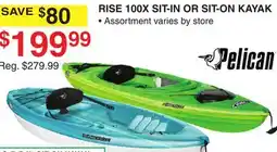 Dunham's Sports PELICAN RISE 100X SIT-IN OR SIT-ON KAYAK offer