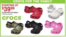 Dunham's Sports CLOGS FOR THE FAMILY offer