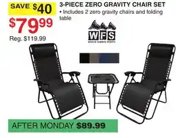 Dunham's Sports WORLD FAMOUS SPORTS 3-PIECE ZERO GRAVITY CHAIR SET offer