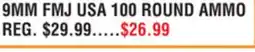 Dunham's Sports 9MM FMJ USA 100 ROUND AMMO offer