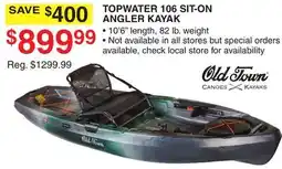 Dunham's Sports TOPWATER 106 SIT-ON ANGLER KAYAK offer