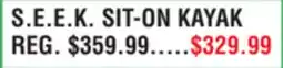 Dunham's Sports S.E.E.K. SIT-ON KAYAK offer