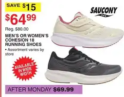 Dunham's Sports MEN'S OR WOMEN'S COHESION 18 RUNNING SHOES offer