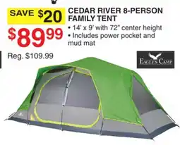 Dunham's Sports CEDAR RIVER 8-PERSON FAMILY TENT offer