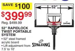 Dunham's Sports 52 RAPIDLOCK TWIST PORTABLE SYSTEM offer