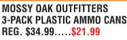 Dunham's Sports MOSSY OAK OUTFITTERS 3-PACK PLASTIC AMMO CANS offer