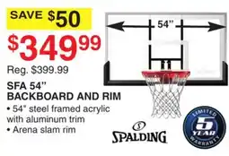 Dunham's Sports SFA 54 BACKBOARD AND RIM offer