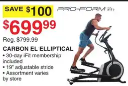 Dunham's Sports CARBON EL ELLIPTICAL offer
