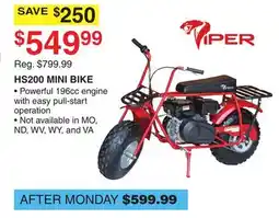 Dunham's Sports HS200 MINI BIKE offer