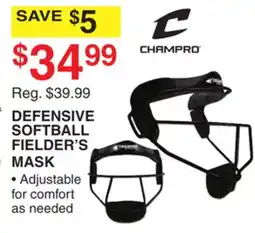 Dunham's Sports CHAMPRO DEFENSIVE SOFTBALL FIELDER'S MASK offer