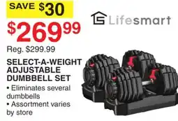 Dunham's Sports SELECT-A-WEIGHT ADJUSTABLE DUMBBELL SET offer