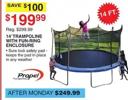 Dunham's Sports 14' TRAMPOLINE WITH FUN-RING ENCLOSURE offer