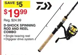 Dunham's Sports D-SHOCK SPINNING ROD AND REEL COMBO offer