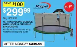 Dunham's Sports 15' TRAMPOLINE BUNDLE WITH HOOP & FUN-RING ENCLOSURE offer