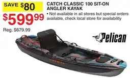 Dunham's Sports PELICAN CATCH CLASSIC 100 SIT-ON ANGLER KAYAK offer