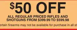 Dunham's Sports RIFLES AND SHOTGUNS offer