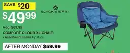Dunham's Sports BLACK SIERRA COMFORT CLOUD XL CHAIR offer