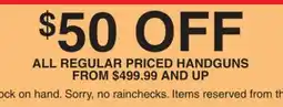 Dunham's Sports ALL REGULAR PRICED HANDGUNS offer