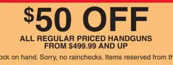 Dunham's Sports ALL REGULAR PRICED HANDGUNS offer