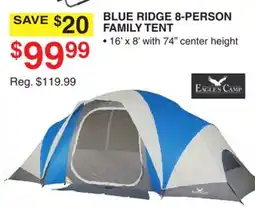 Dunham's Sports BLUE RIDGE 8-PERSON FAMILY TENT offer