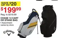 Dunham's Sports CALLAWAY CHASE 14 CART OR STAND BAG offer