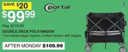 Dunham's Sports PORTAL DOUBLE DECK FOLD WAGON offer