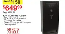 Dunham's Sports 30+4 GUN FIRE RATED offer