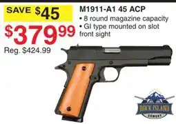 Dunham's Sports ROCK ISLAND ARMORY M1911-A1 45 ACP offer