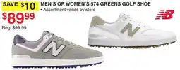 Dunham's Sports NEW BALANCE MEN'S OR WOMEN'S 574 GREENS GOLF SHOE offer