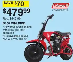 Dunham's Sports B100 MINI BIKE offer