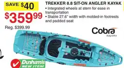 Dunham's Sports TREKKER 8.8 SIT-ON ANGLER KAYAK offer