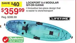 Dunham's Sports LOCKPORT 9.4 MODULAR SIT-ON KAYAK offer