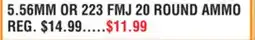 Dunham's Sports 5.56MM OR 223 FMJ 20 ROUND AMMO offer