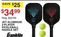 Dunham's Sports FRANKLIN JET ALUMINUM 2-PLAYER PICKLEBALL PADDLE SET offer