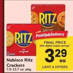 Safeway Nabisco Ritz Crackers offer