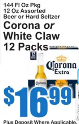 SuperFresh Corona or White Claw 12 Packs offer