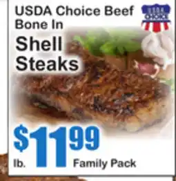 SuperFresh USDA Choice Beef Bone In Shell Steaks offer