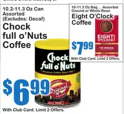SuperFresh Chock full o'Nuts Coffee offer