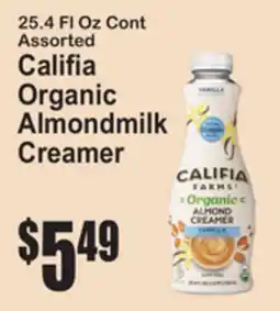 SuperFresh 25.4 FL Oz Cont Assorted Califia Organic Almondmilk Creamer offer