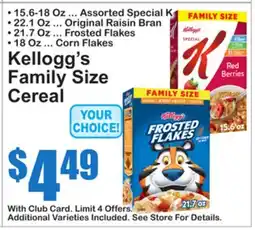 SuperFresh Kellogg's Family Size Cereal offer