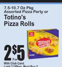 SuperFresh Assorted Pizza Party or Totino's Pizza Rolls offer