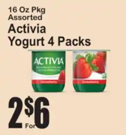 SuperFresh 16 Oz Pkg Assorted Activia Yogurt 4 Packs offer