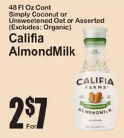 SuperFresh Califia AlmondMilk offer