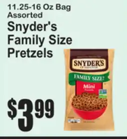 SuperFresh Snyder's Family Size Pretzels offer