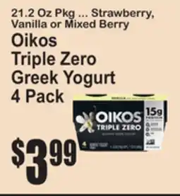 SuperFresh Oikos Triple Zero Greek Yogurt offer