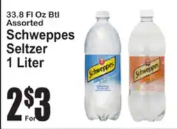 SuperFresh 33.8 FL Oz Btl Assorted Schweppes Seltzer offer