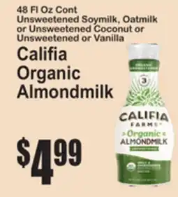 SuperFresh Califia Organic Almondmilk offer