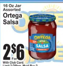 SuperFresh 16 Oz Jar Assorted Ortega Salsa offer