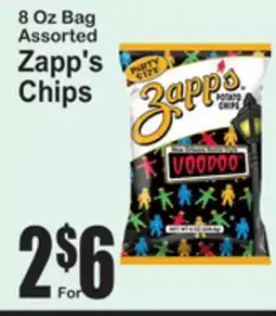 SuperFresh 8 Oz Bag Assorted Zapp's Chips offer